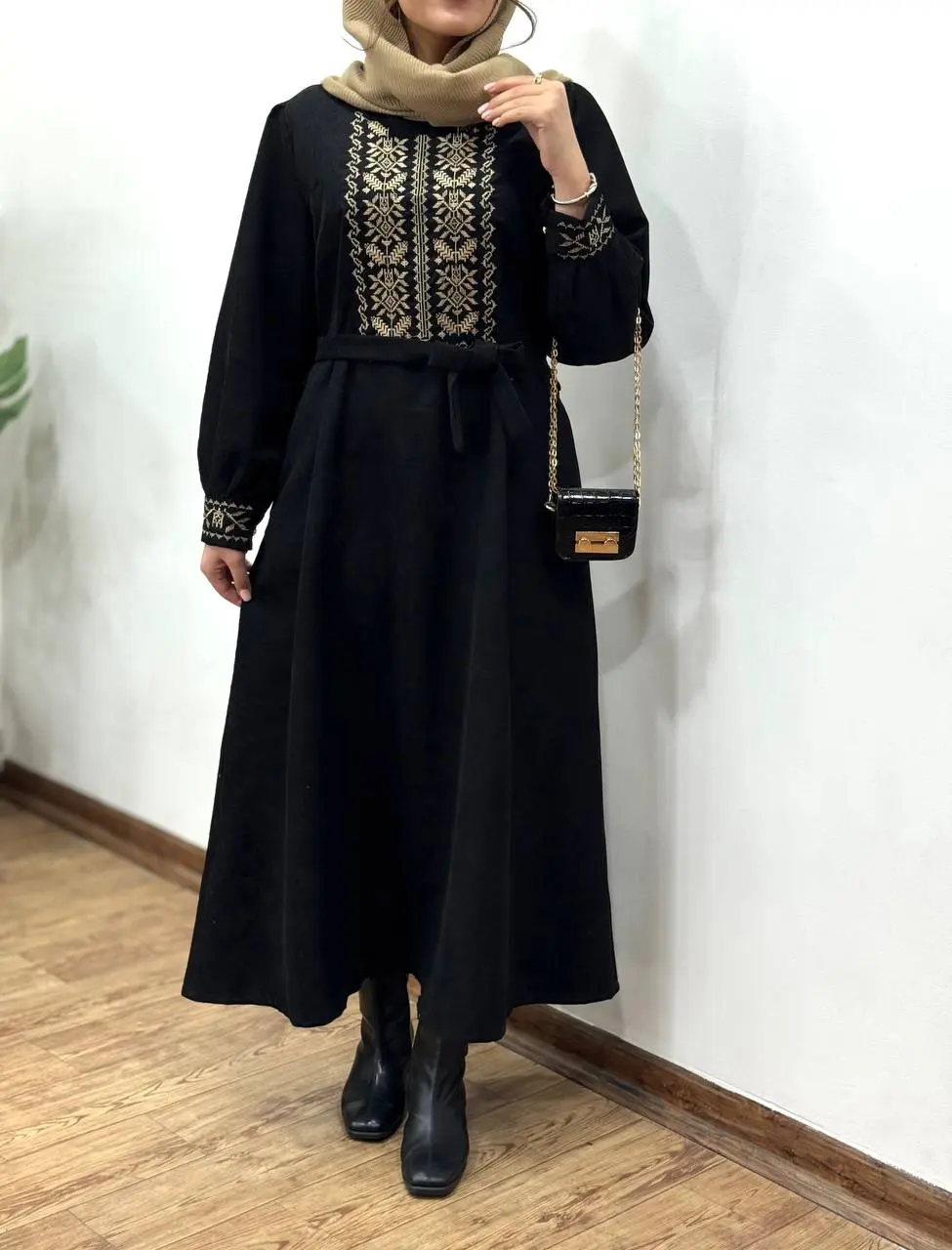 پیراهن مانتویی گلدوزی هدیه